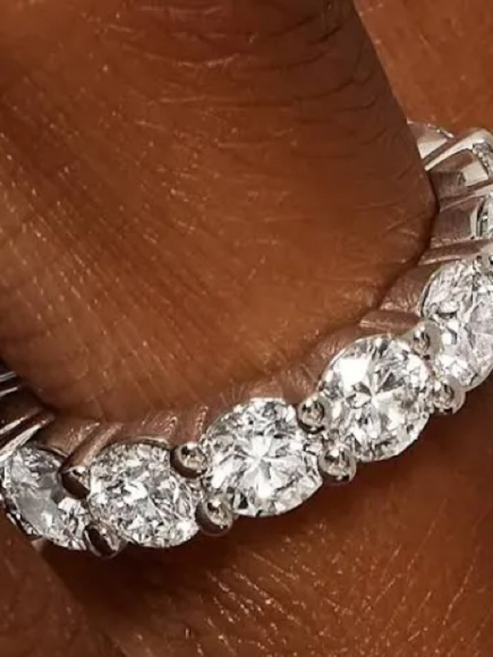 Classic faux Diamond Eternity Ring size 7